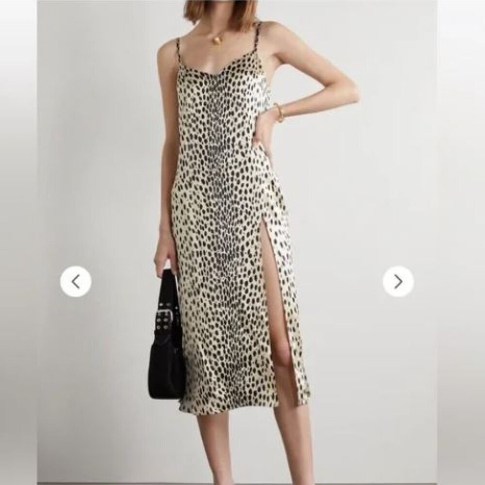 Reformation Leopard Print Midi Dress